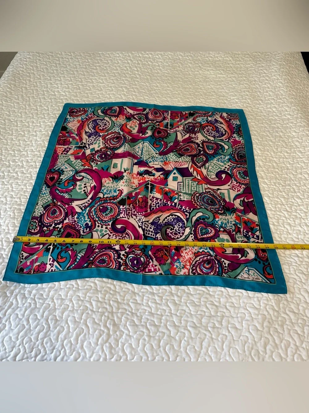 VTG Carole Little Silk Square Scarf 30